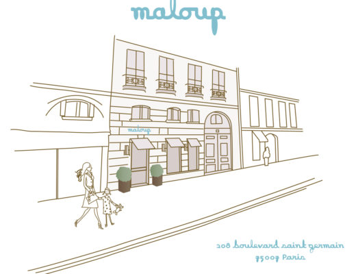 Création d'une illustration pour la nouvelle boutique Maloup à Paris 7e