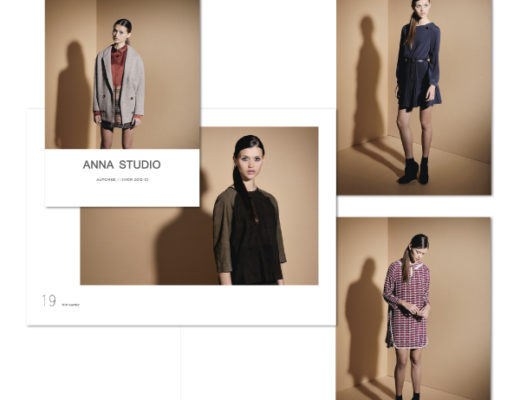 Conception graphique et prise de vues pour un look-book de la marque Anna Studio.