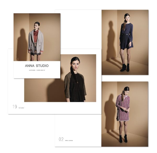 Conception graphique et prise de vues pour un look-book de la marque Anna Studio.