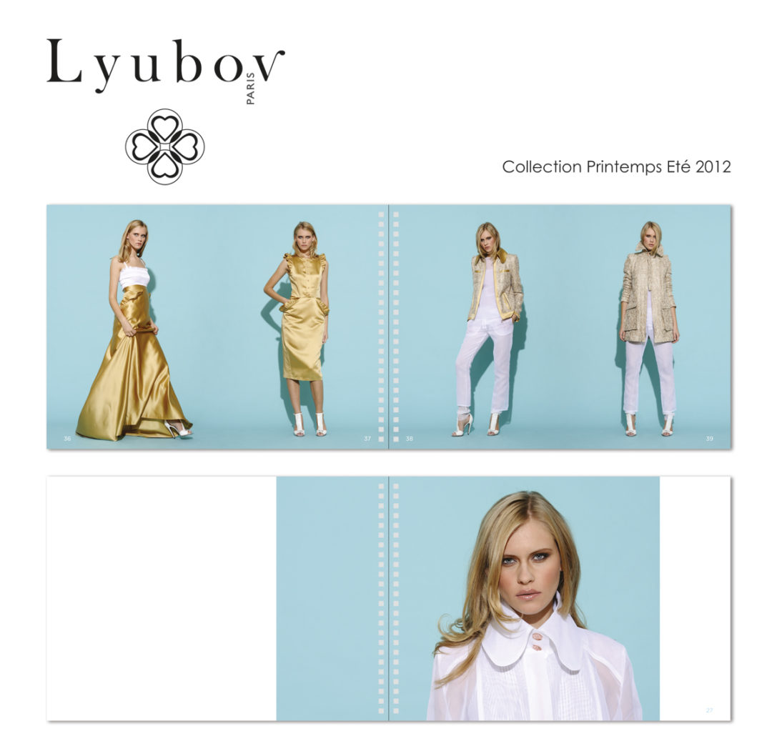 Conception graphique et prise de vues pour un look-book de la marque Lyubov.