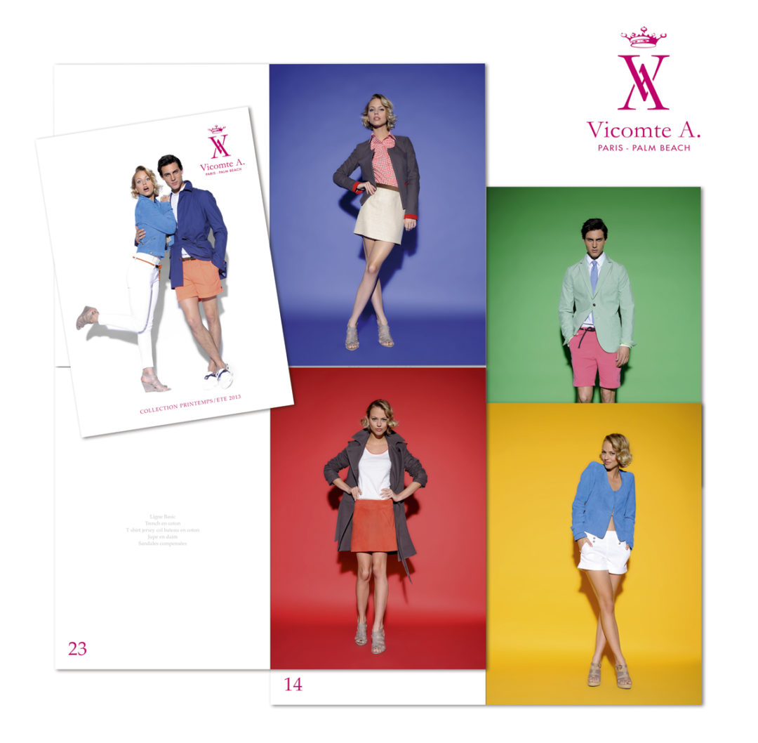 Conception graphique et prise de vues pour un look-book de la marque Vicomte A.