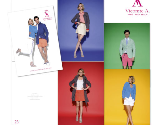 Conception graphique et prise de vues pour un look-book de la marque Vicomte A.