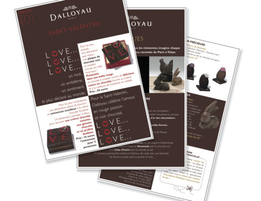 Conception graphique d’une Newsletter pour la marque Dalloyau.