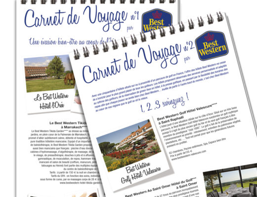 Conception graphique d’une série de Carnets de Voyage pour la marque Best Western.