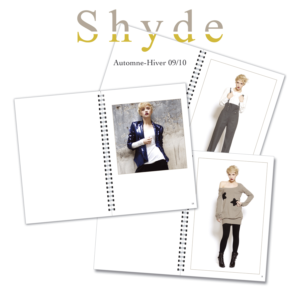 Conception graphique et prise de vues pour un look-book de la marque Shyde.
