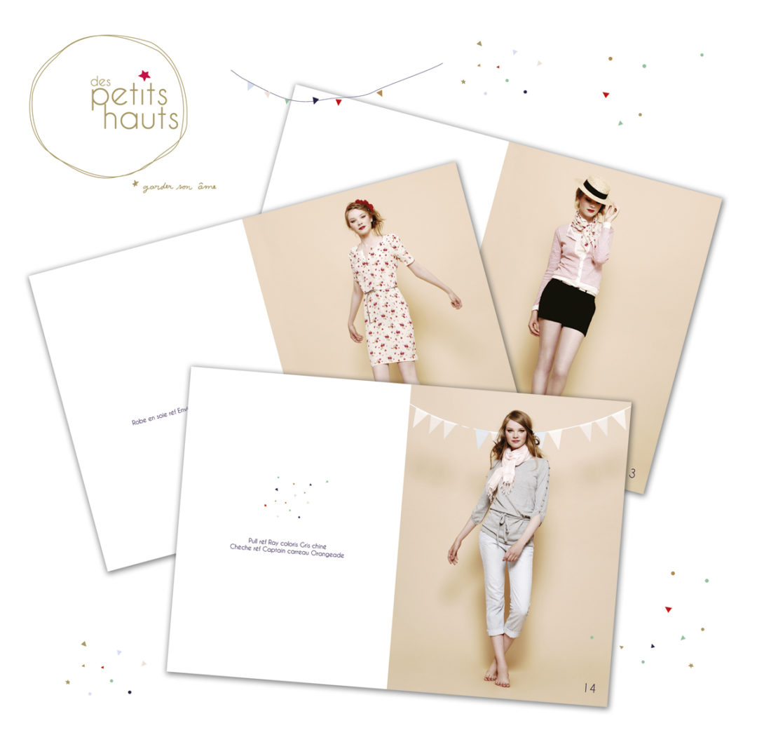 Conception graphique et prise de vues pour un look-book de la marque Des Petits Hauts.