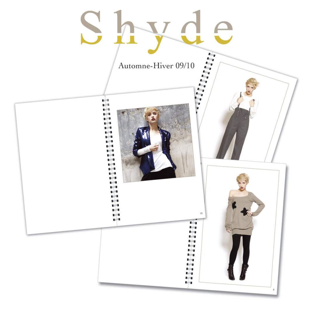 Conception graphique et prise de vues pour un look-book de la marque Shyde.