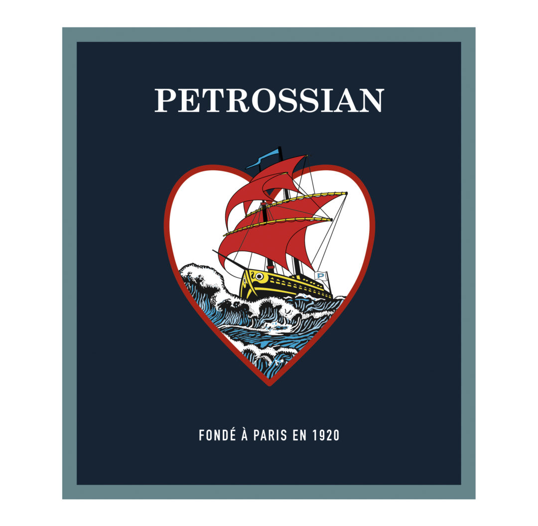 Adaptation du logo Petrossian pour un Coffret Saint Valentin.