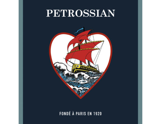 Adaptation du logo Petrossian pour un Coffret Saint Valentin.