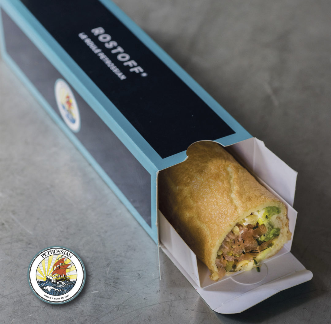 Conception graphique d’un packaging de Rostoff pour la marque Petrossian.