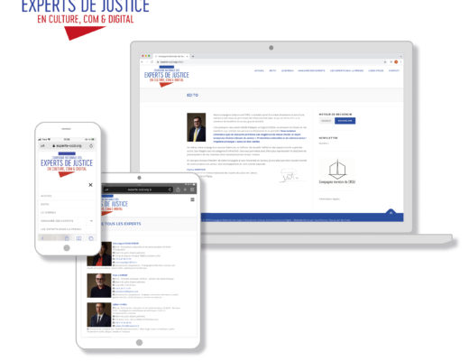 Conception graphique du site web de la Compagnie Nationale des experts de Justice en Culture, Communication et Digital. https://experts-ccd.org/